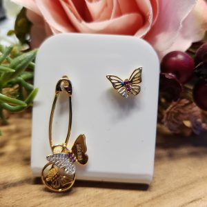 Ohrstecker-Set "Schmetterling" - 14K vergoldet