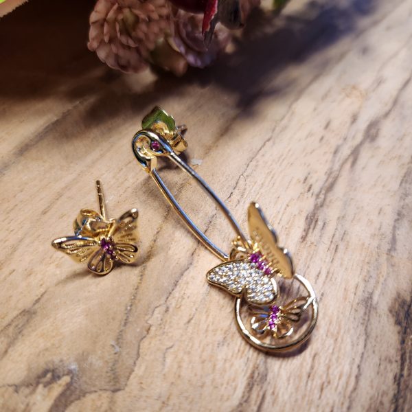 Ohrstecker-Set "Schmetterling" - 14K vergoldet – Bild 2