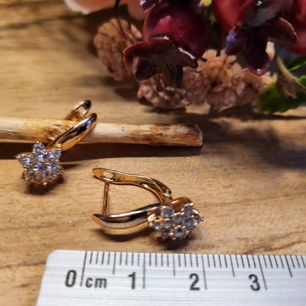 Ohrringe "Isabella"- 18K vergoldet mit Zirkonia in weiß – Bild 4