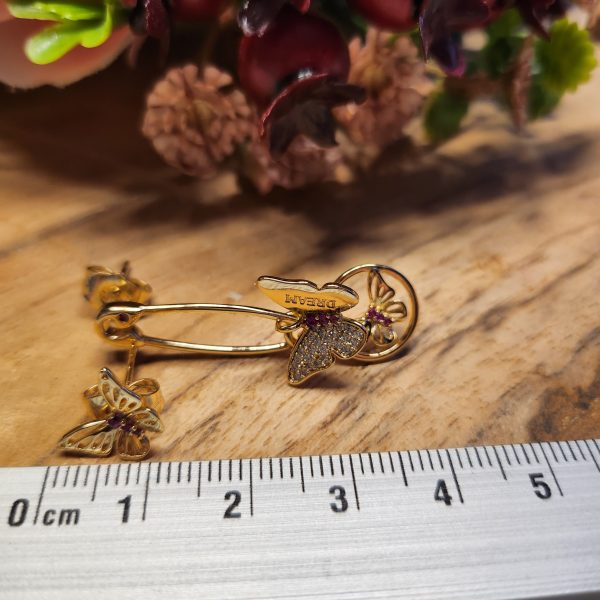 Ohrstecker-Set "Schmetterling" - 14K vergoldet – Bild 3