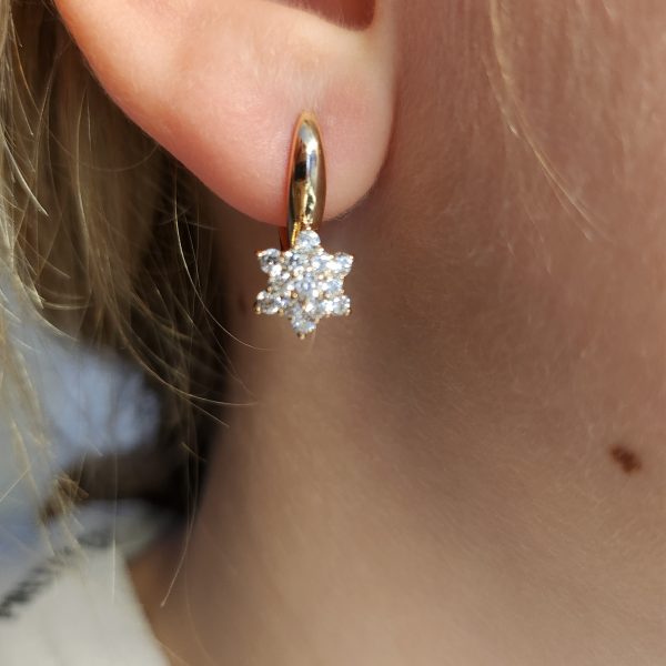 Ohrringe "Isabella"- 18K vergoldet mit Zirkonia in weiß – Bild 5