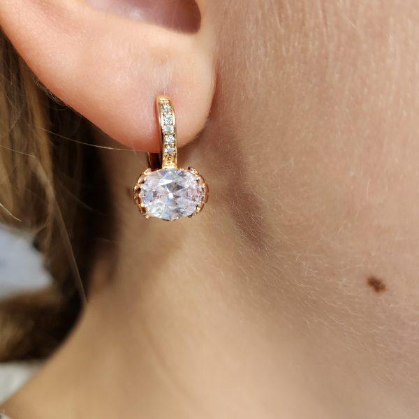 Ohrringe in Rosé-gold vergoldet mit Zirkonia – Bild 5