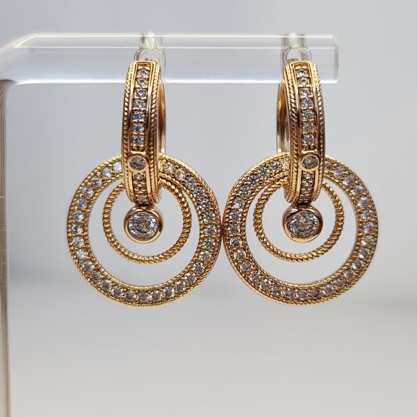 Set "Milano" 3-teilig 18K vergoldet mit funkelnden Zirkonia - Steinen – Bild 5