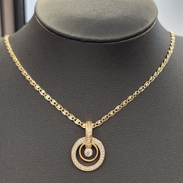 Set "Milano" 3-teilig 18K vergoldet mit funkelnden Zirkonia - Steinen – Bild 2