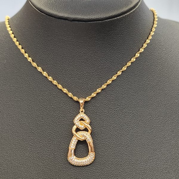 Schmuckset "Wien" 3 - teilig 18K vergoldet Zirkonia – Bild 2