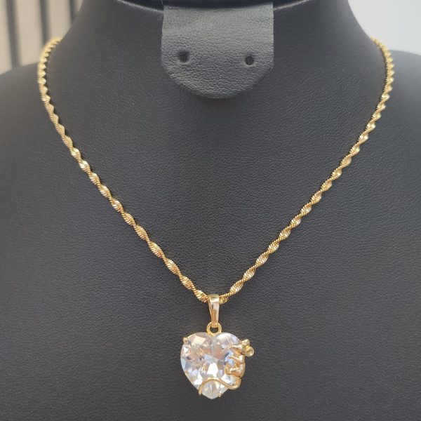 3-teiliges Schmuckset mit Maus-Motiv, Zirkonia, 18K vergoldet – Bild 2
